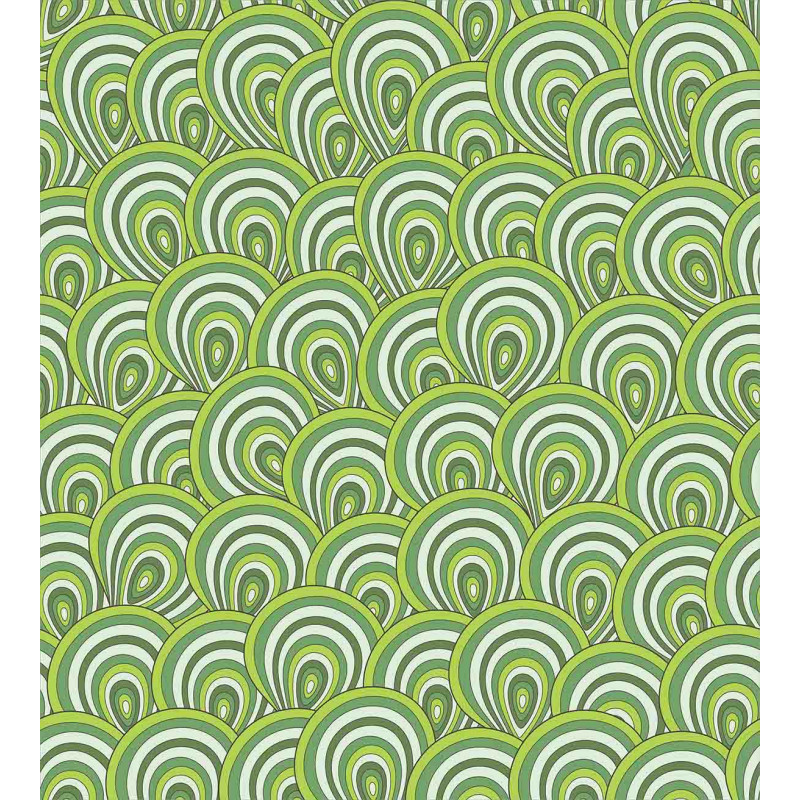 Peacock Design Circles Duvet Cover Set