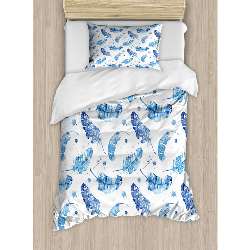 Watercolor Quill Motifs Duvet Cover Set