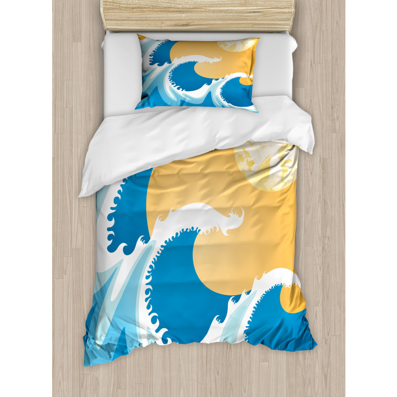 Huge Sea Waves Summer Duvet Cover Set