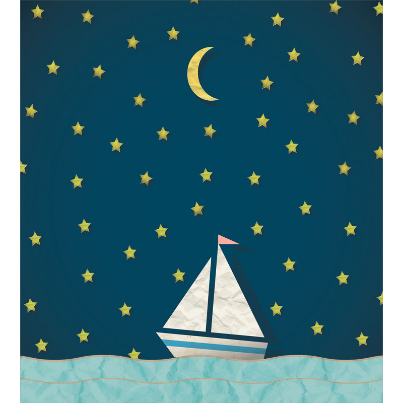Sailing Boat Night Sky Duvet Cover Set