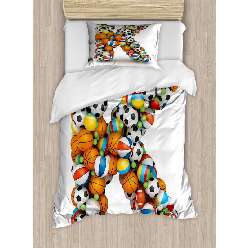 Sports Gaming Balls Duvet Cover Set