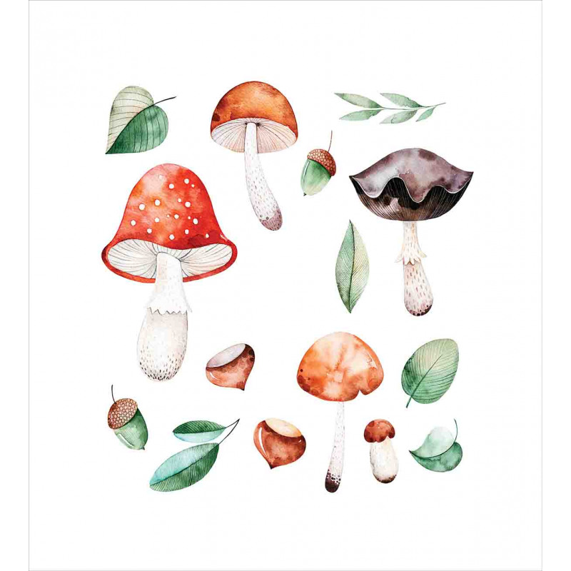 Fall Season Mushroom Duvet Cover Set
