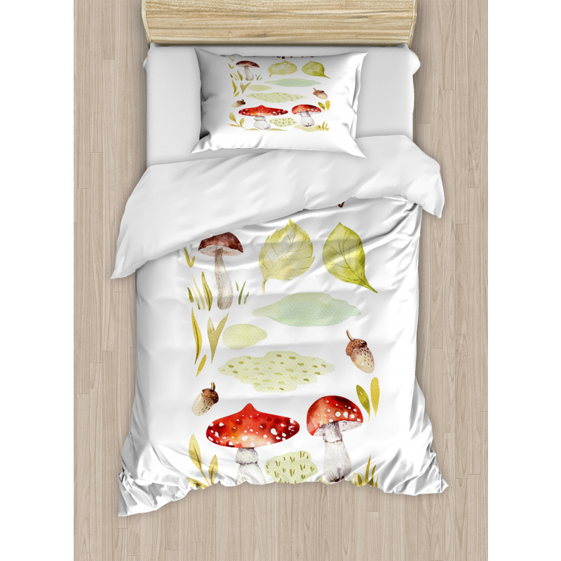 Aquarelle Fungus Nuts Duvet Cover Set