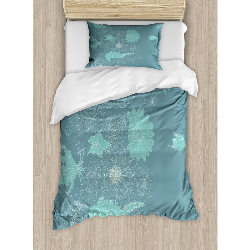 Exotic Blossoms Duvet Cover Set