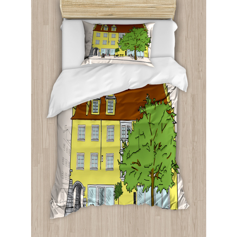 Old Building in Lindau Duvet Cover Set