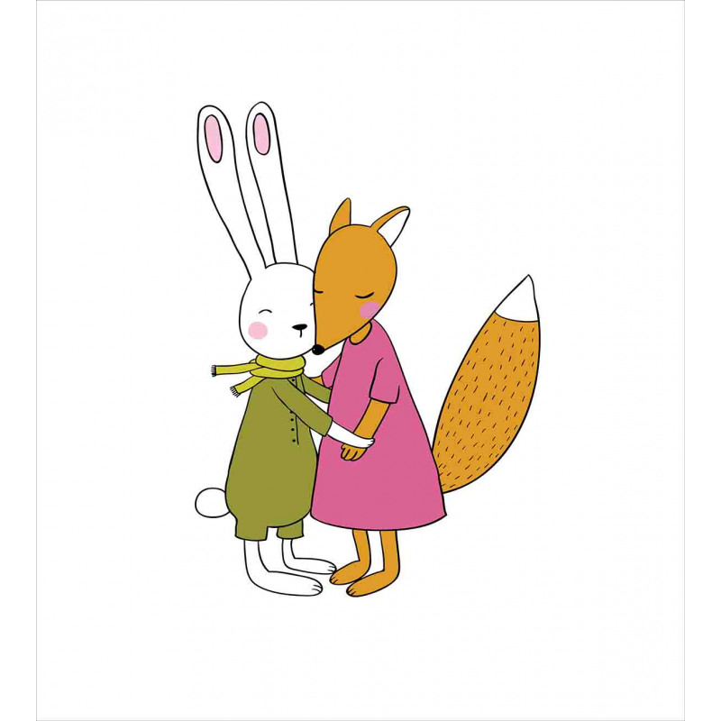 Fox and Hare Hugging Duvet Cover Set
