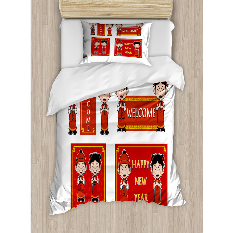 Greeting Kids Duvet Cover Set