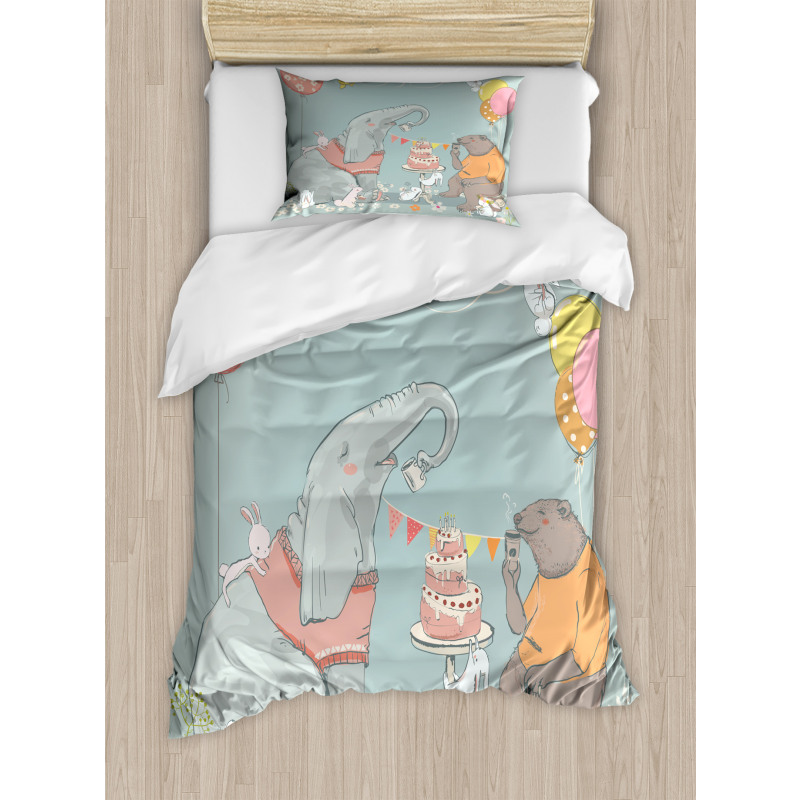 Elephant Hares Duvet Cover Set