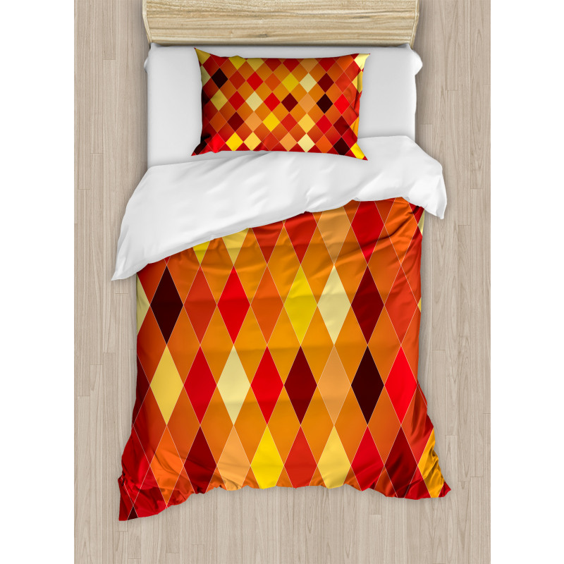 Lozenge Geometric Duvet Cover Set