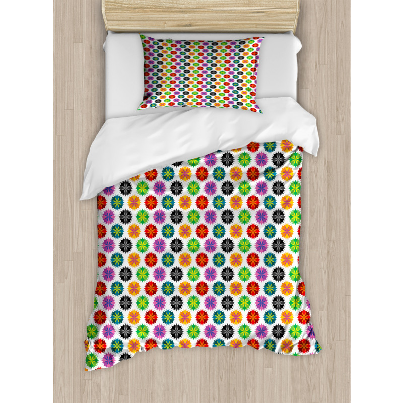 Vibrant Abstract Flora Duvet Cover Set