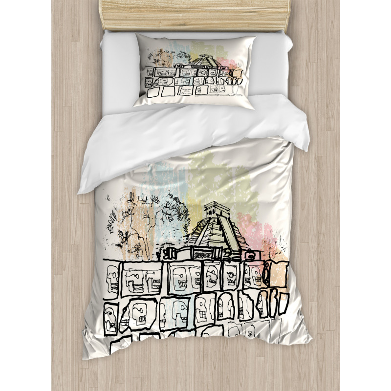 Building and Tomb Duvet Cover Set