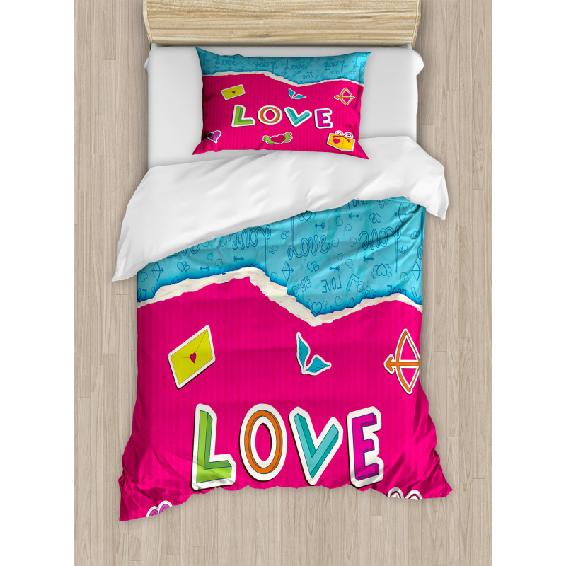 Romantic Cartoon Elements Duvet Cover Set