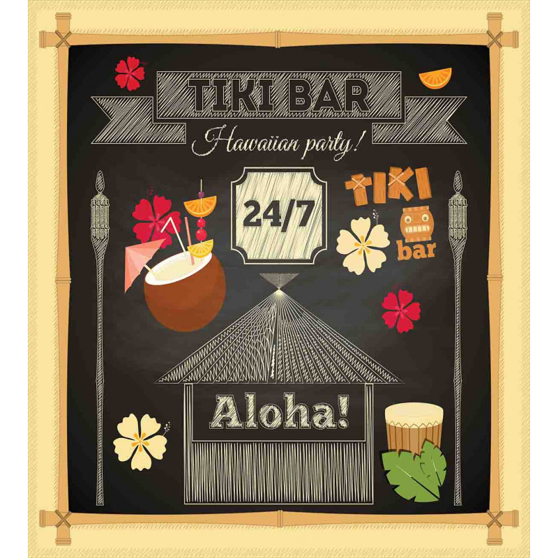 Traditional Tiki Bar Duvet Cover Set