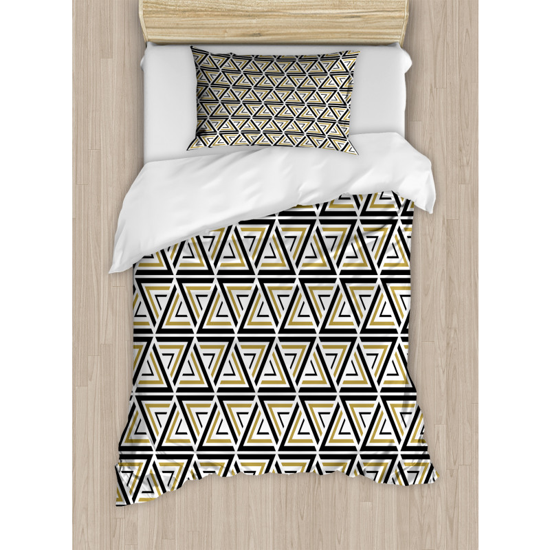 Angled Stripes Mosaic Duvet Cover Set