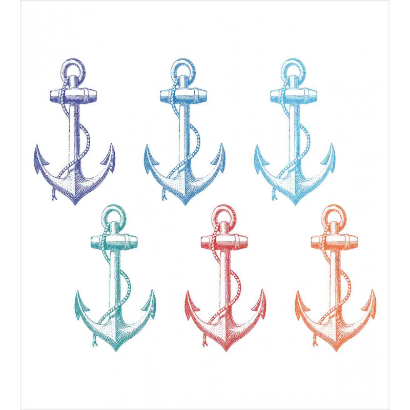 Colorful Anchor Marine Duvet Cover Set