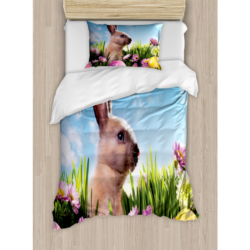 Eggs and Fluffy Bunny Duvet Cover Set