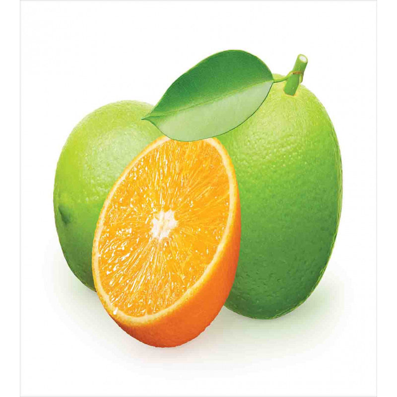 Lime Orange Design Duvet Cover Set