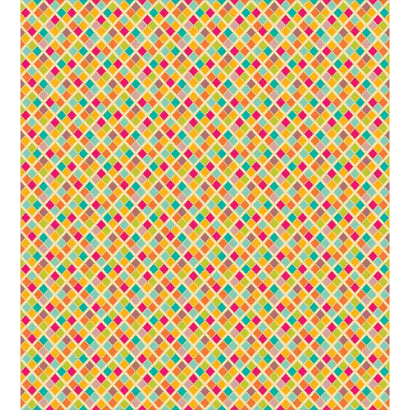 Checkered Colorful Tile Duvet Cover Set
