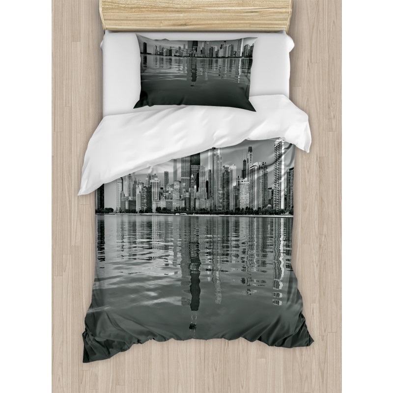 Harbor Coastal Town Duvet Cover Set