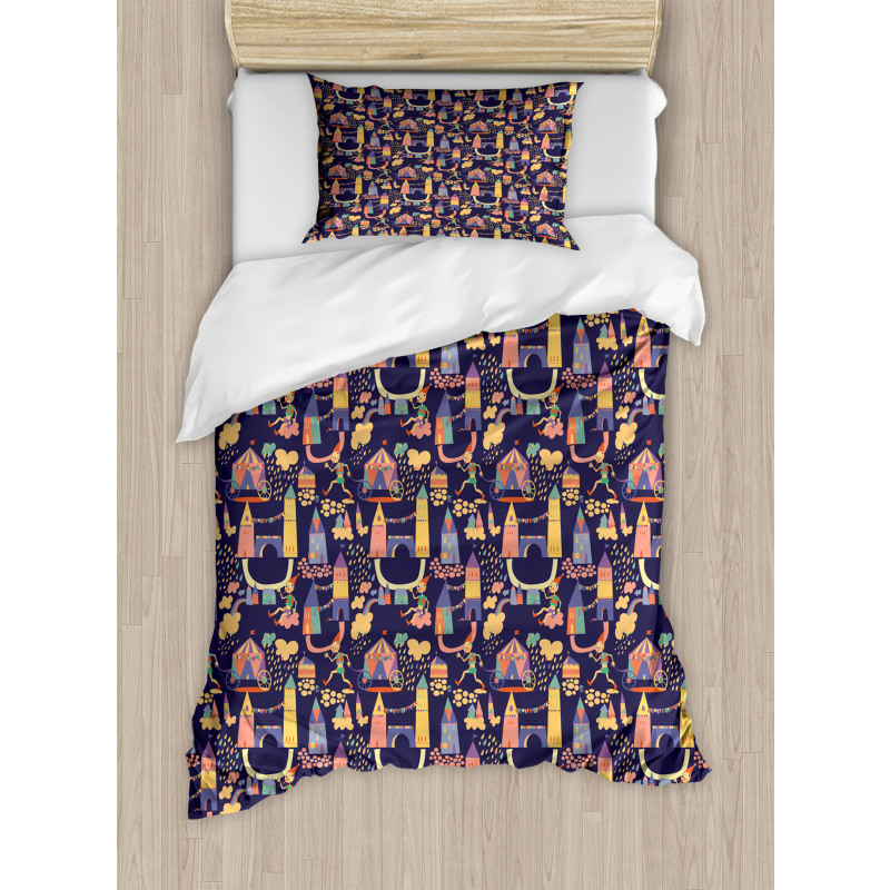 Circus Style Doodles Duvet Cover Set