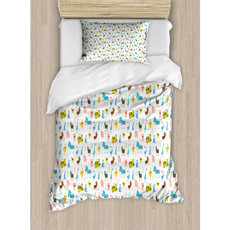 Farm Animals Pattern Duvet Cover Set