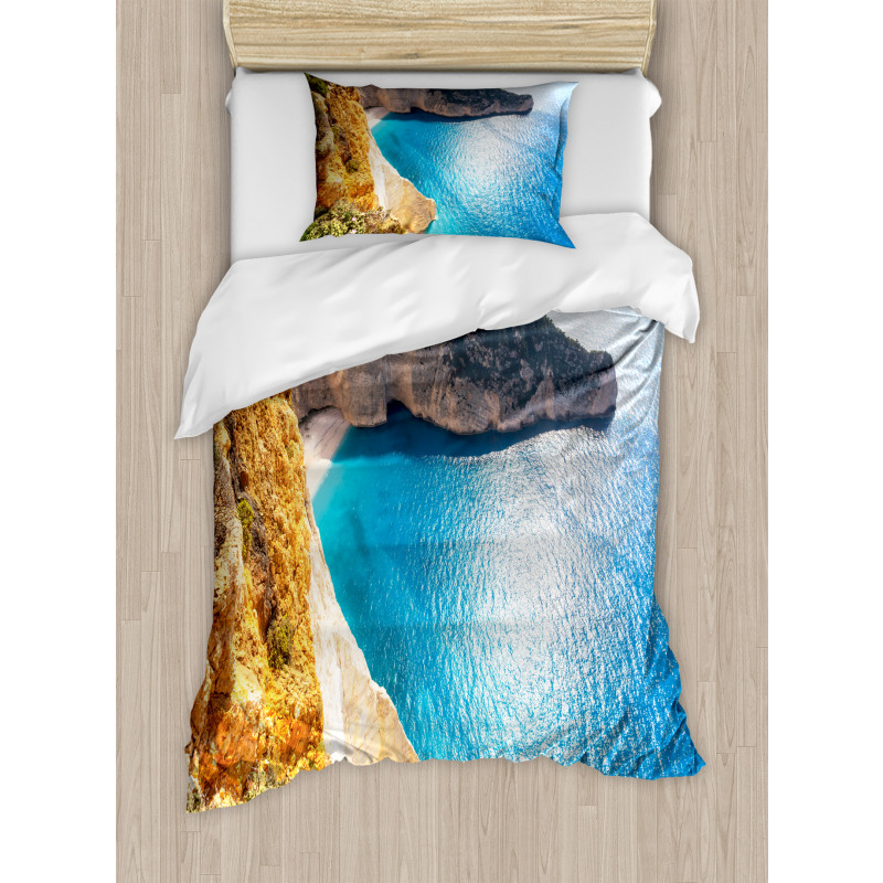 Zakynthos Island Coast Duvet Cover Set