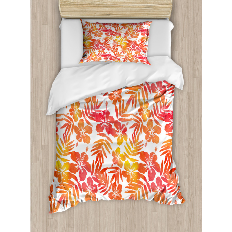 Hibiscus Flowers Art Duvet Cover Set