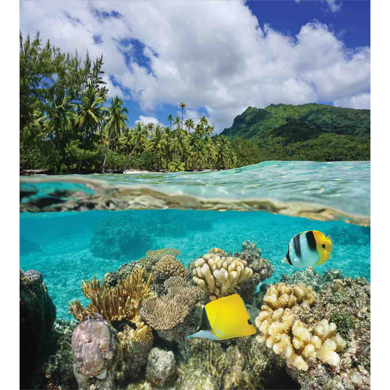 French Polynesia Lagoon Duvet Cover Set
