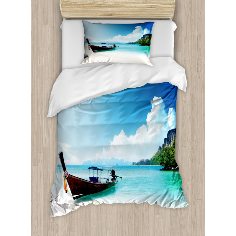 Boat Poda Island Thai Duvet Cover Set
