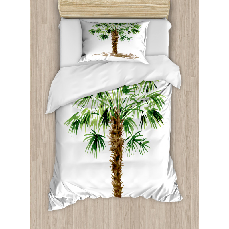 Hawaiian Palm Tree Duvet Cover Set