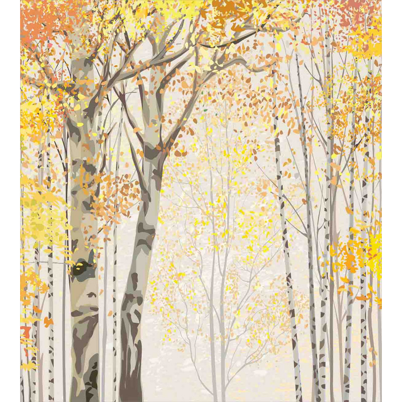 Birch Growth in Fall Duvet Cover Set