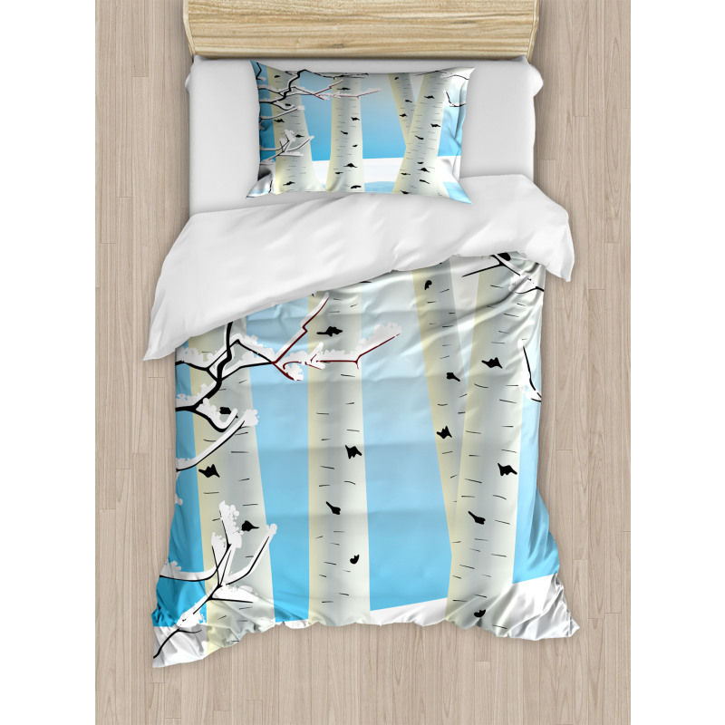 Seasonal Snow Forest Duvet Cover Set