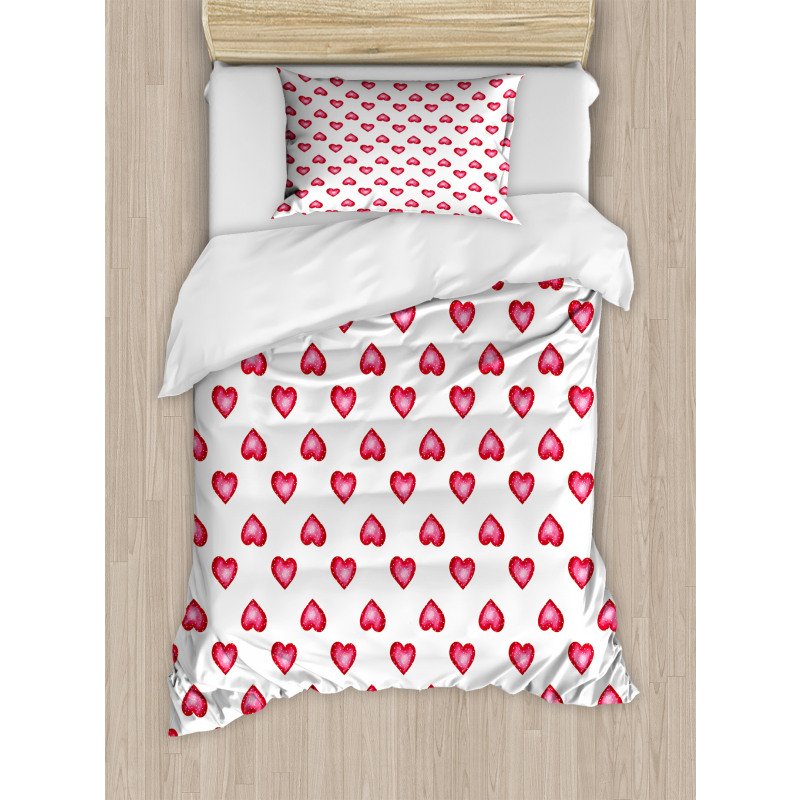Hearts with Dots Duvet Cover Set