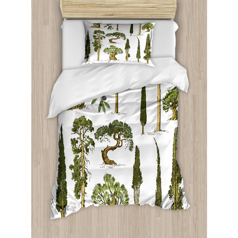 Forest Growth Ecology Duvet Cover Set