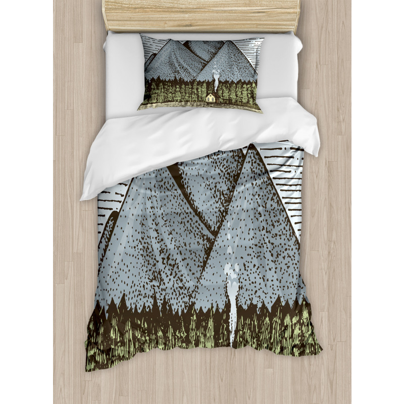 Sketchy Countryside Duvet Cover Set