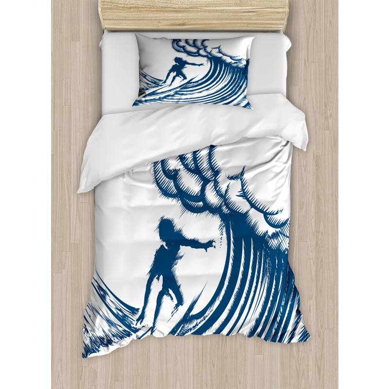 Riding a Big Wave Art Duvet Cover Set