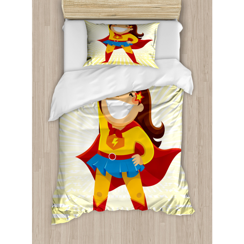 Heroine Girl Costume Duvet Cover Set