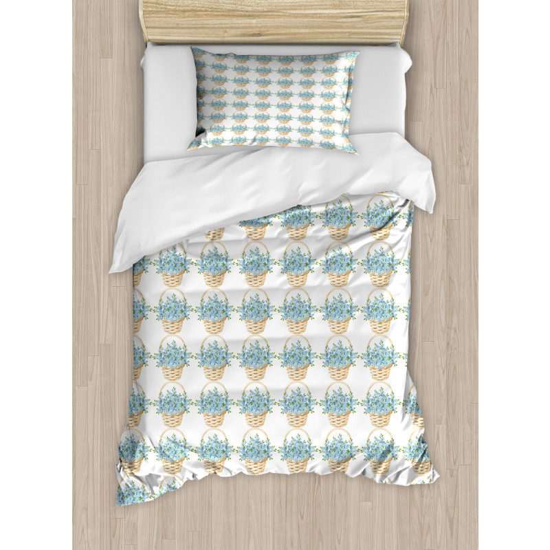 Wicker Basket Duvet Cover Set