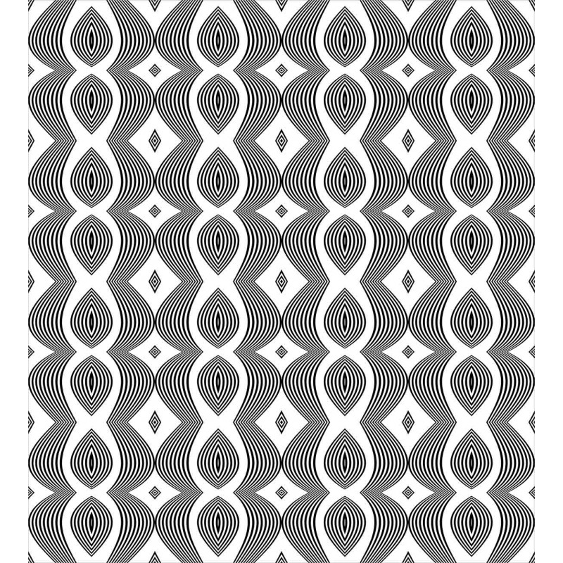 Wavy Lines Op Art Duvet Cover Set