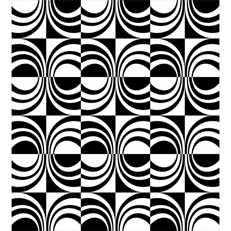 Checkered Curvy Duvet Cover Set