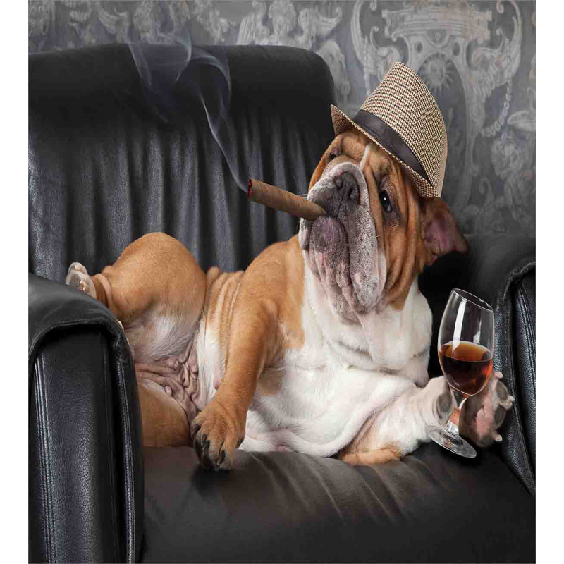 Humorous Dog Drinking Duvet Cover Set