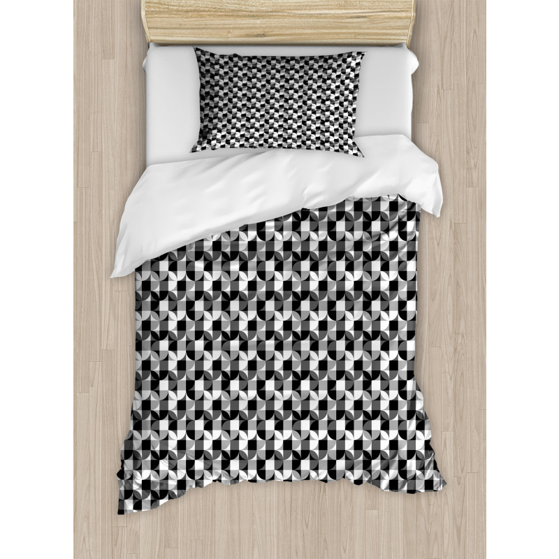 Greyscale Circle Duvet Cover Set