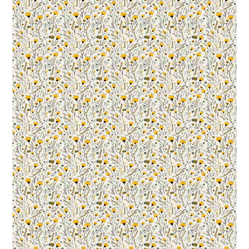 Yellow Spring Flowers Duvet Cover Set