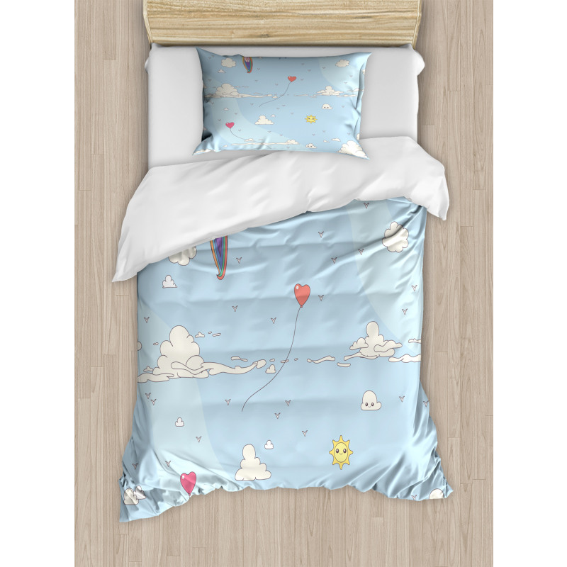 Balloons in Sky Duvet Cover Set