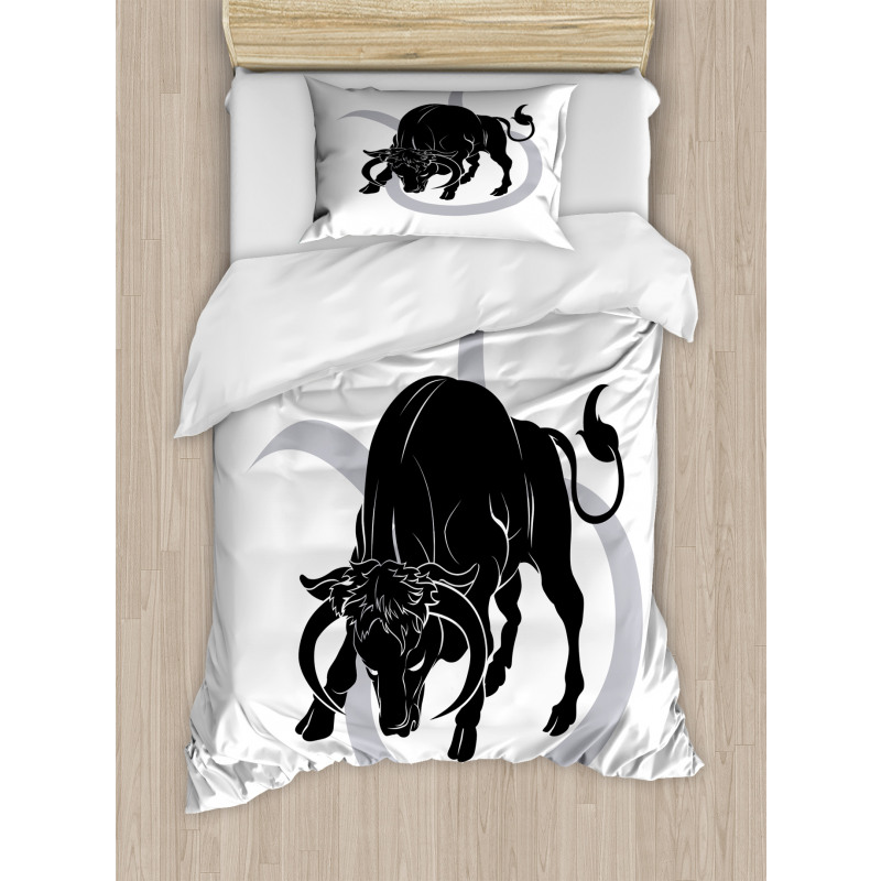 Black Ox and Sign Duvet Cover Set