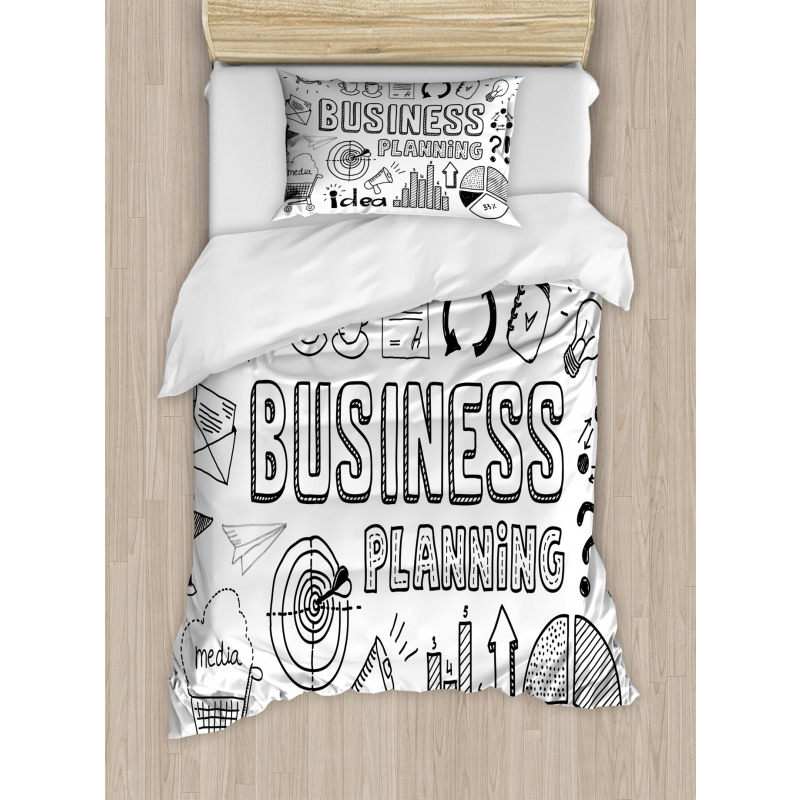 Business Planning Theme Duvet Cover Set