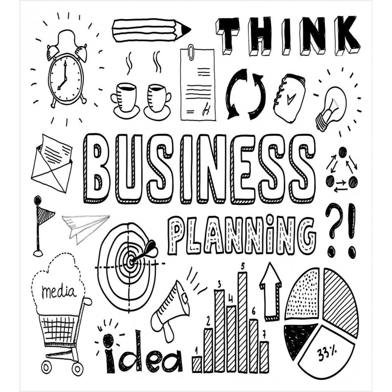 Business Planning Theme Duvet Cover Set