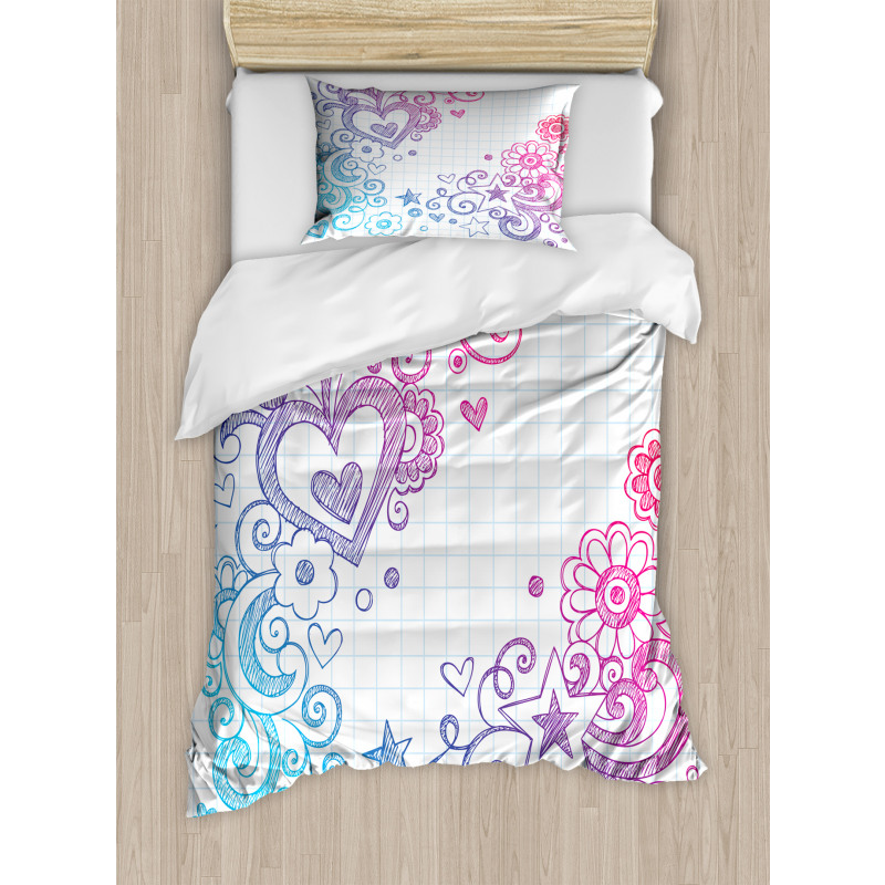 Valentines Day Swirls Duvet Cover Set