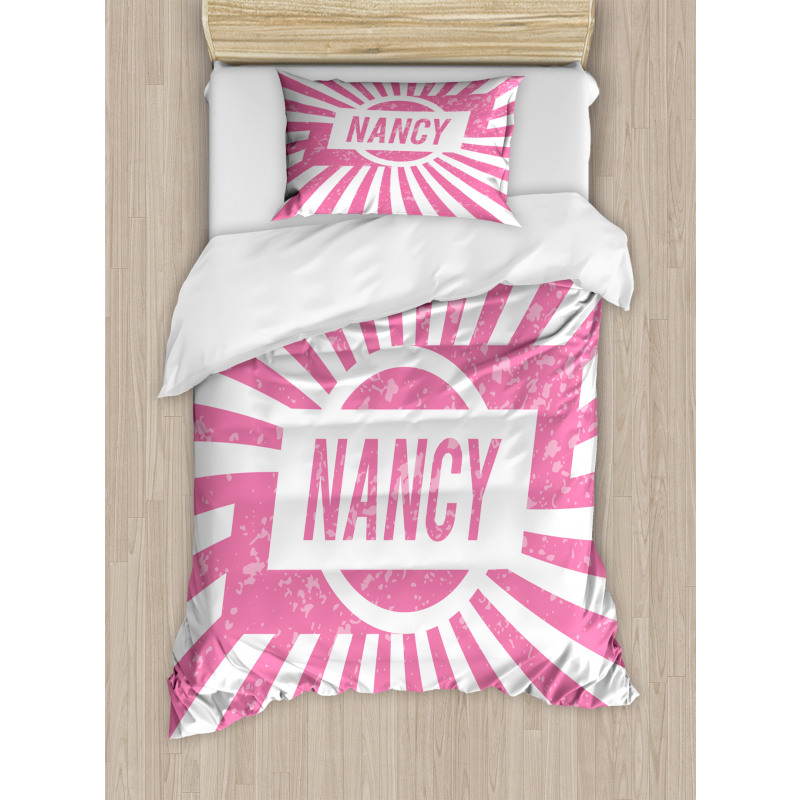 Popular Name in Pink Duvet Cover Set