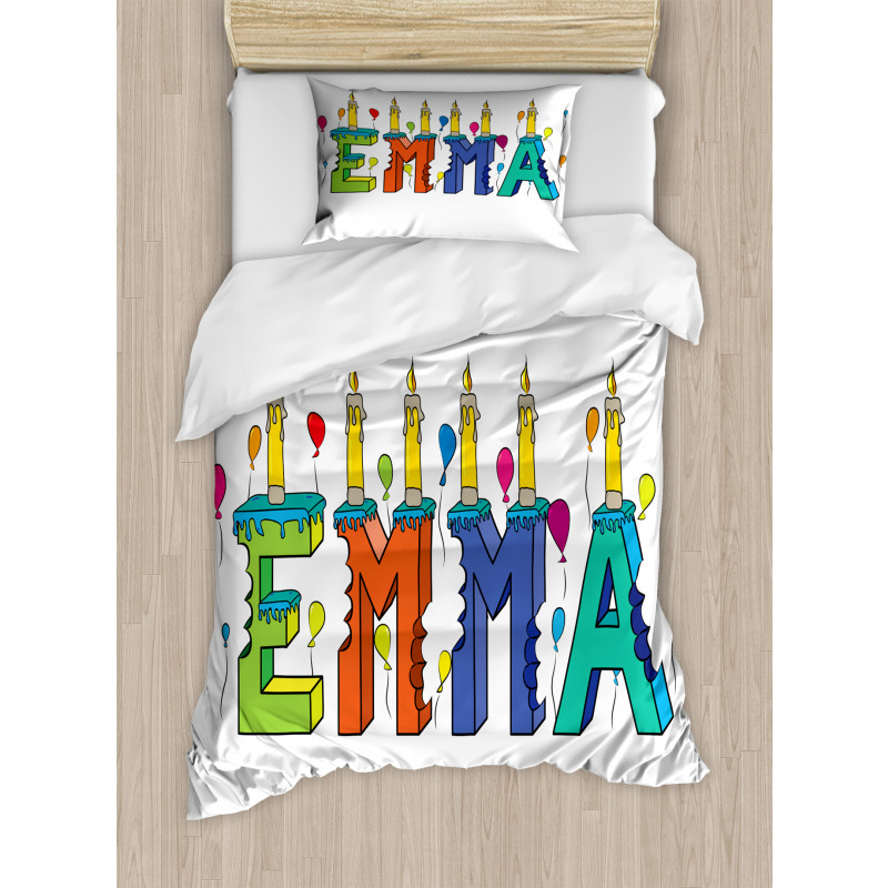 Popular Colorful Name Duvet Cover Set